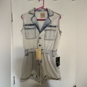 Denim Sleeveless Women's Jumpsuit